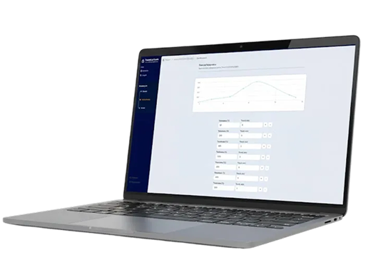 The application being used on a laptop.